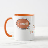 Mug Chocolat chaud personnalisé de bulle orange de la (Gauche)