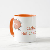 Mug Chocolat chaud personnalisé de bulle orange de la (Devant gauche)