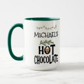 Mug Chocolat chaud Renard de Noël & Nom personnalisé (Gauche)