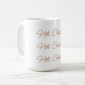 Mug Chocolat Chaud Simple Stylet Typographie De Script (Devant gauche)