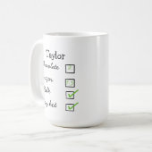 Mug Chocolat chaud/tasse chaude de préférence (Devant gauche)
