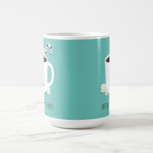 Mug Chocolat chaud turquoise Fête de Noël (Centre)