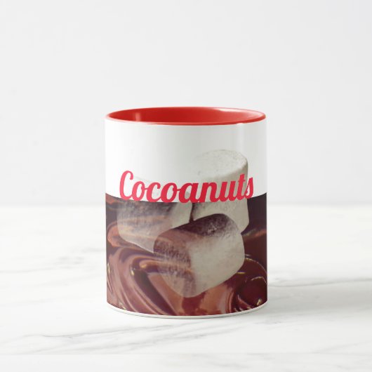 Mug Chocolat chocolat chaud marshmallow drôle de typog (Centre)