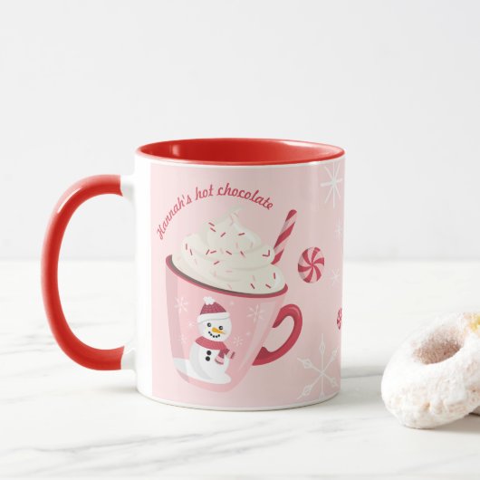 Mug Chocolat Chocolat Chaud Snowman (Avec donut)