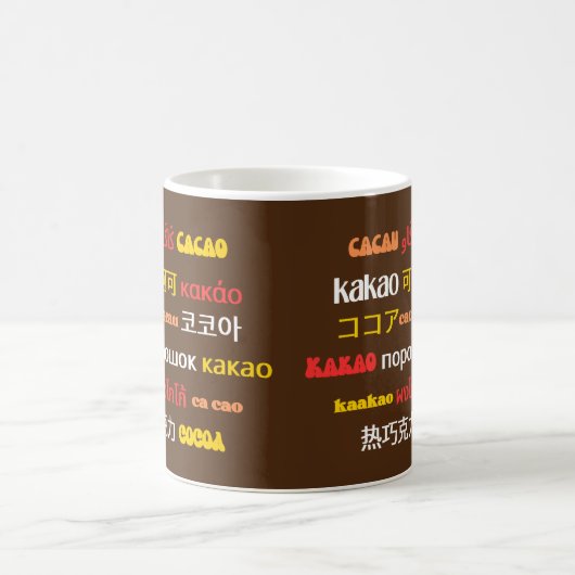 Mug Chocolat coloré multilingue CACAO (Centre)