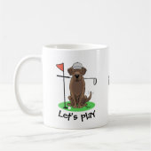 Mug Chocolat de golf Labrador Retriever Dog - mignonne (Gauche)