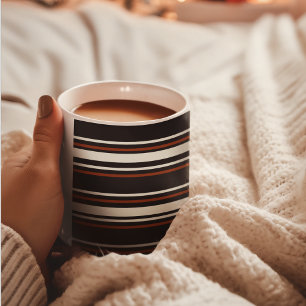 Mug Chocolat foncé rayures Brown