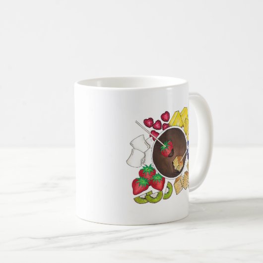 Mug Chocolat Fondue Pot Rétro Dessert Alimentation Fru (Devant droit)