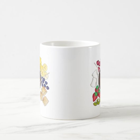 Mug Chocolat Fondue Pot Rétro Dessert Alimentation Fru (Centre)