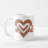 Mug Chocolat graphique mignon Love Brown (Gauche)