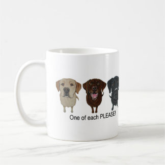 Mug Chocolat, jaune et noir Labrador Retriever