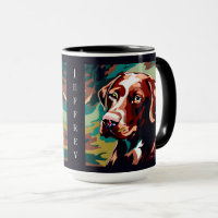 Chocolat Lab Chien sur Camo Monogramme