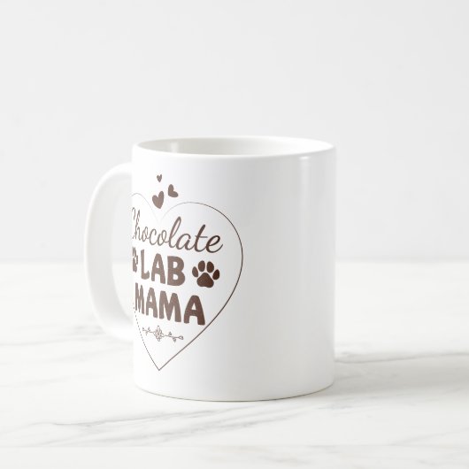 Mug Chocolat Lab Mama Labrador Maman (Devant gauche)