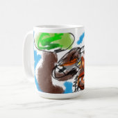 Mug chocolat labrador art (Devant gauche)