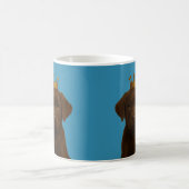 Mug Chocolat Labrador Chiot dans Gold Crown Cute (Centre)