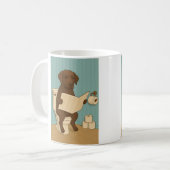 Mug Chocolat Labrador Lecture journal sur Toilet (Devant gauche)