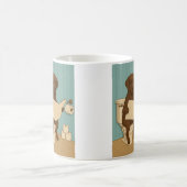 Mug Chocolat Labrador Lecture journal sur Toilet (Centre)