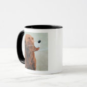 Mug Chocolat Labrador portant un faux nez (Devant gauche)