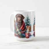 Mug Chocolat Labrador Retriever Chien mignonne vacance (Devant gauche)
