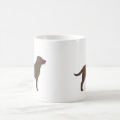 Mug Chocolat Labrador Retriever Chien Silhouettes (Centre)