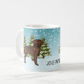 Mug Chocolat Labrador Retriever Christmas Nom personna (Devant gauche)