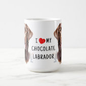 Mug Chocolat Labrador Retriever - J'aime mon chien (Centre)