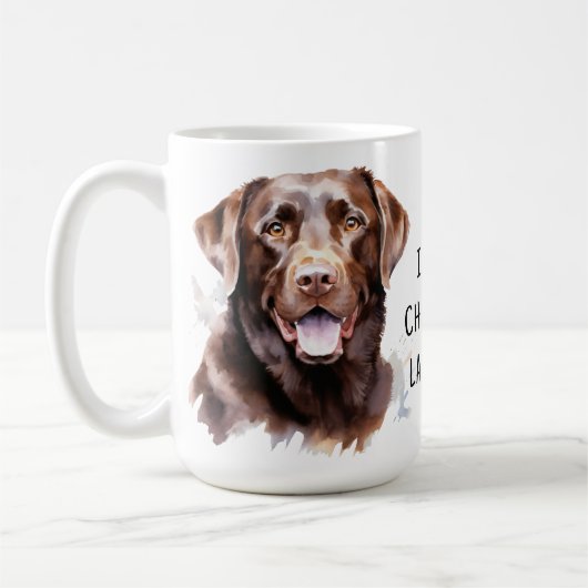 Mug Chocolat Labrador Retriever - J'aime mon chien (Gauche)