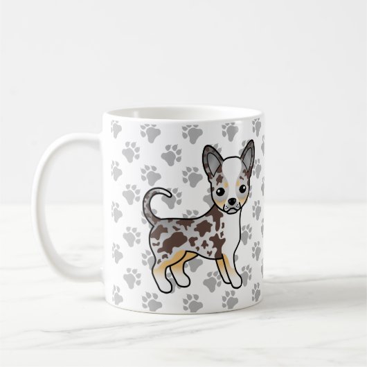 Mug Chocolat Merle Smooth Coat Chihuahua Chig & Paws (Gauche)