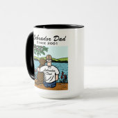 Mug Chocolat personnalisé Labrador et papa (Devant gauche)