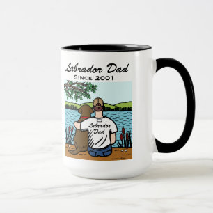 Mug Chocolat personnalisé Labrador et papa 2