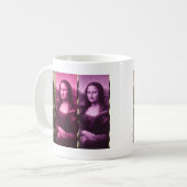 Mug Chocolat rose violet Poster de animal Mona Lisa (Devant gauche)