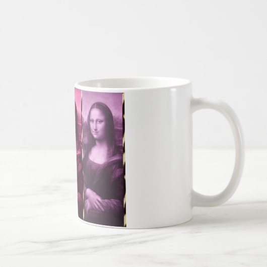 Mug Chocolat rose violet Poster de animal Mona Lisa (Droite)