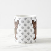 Mug Chocolat Smooth Coat Chihuahua Cartoon Chig & Paps (Centre)