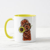 Mug Chocolat solaire Labradoodle Off-Leash Art™ (Gauche)