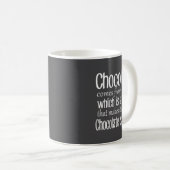 Mug Chocolate Is Salad Funny Diet Quote  (Devant droit)