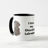 Mug Chocolate Labrador dog photo (Devant gauche)