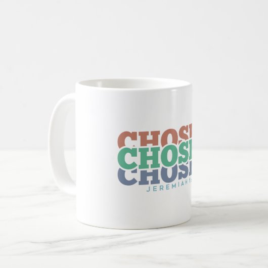 Mug Choisi - Jérémie 1:5 (Devant gauche)