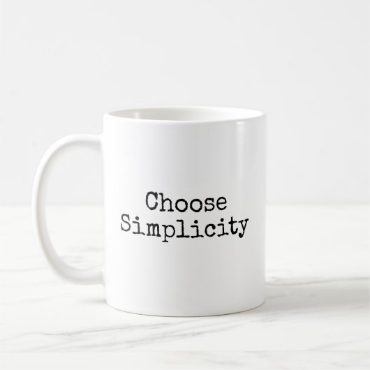 Mug Choisir la simplicité (Gauche)