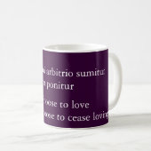 Mug Choisir l'amour - Publilius Syrus quote (Devant droit)