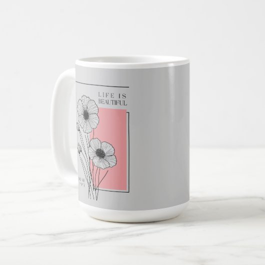 Mug choisir l'art heureux, floral (Devant gauche)