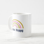 Mug Choisissez Happy Cute Retro Rainbow Inspirational (Devant gauche)
