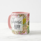 Mug Choisissez Happy Rose Gold Parties scintillant Flo (Devant gauche)