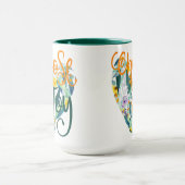 Mug Choisissez Joy Floral Nom du coeur (Centre)