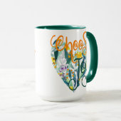 Mug Choisissez Joy Floral Nom du coeur (Devant droit)