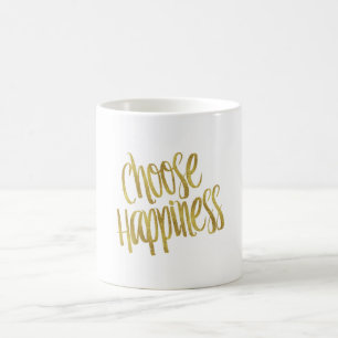 Mug Choisissez la feuille d'or de Faux de citation de