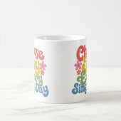 Mug Choisissez la Joie Chaque Jour Retro Rainbow  (Centre)