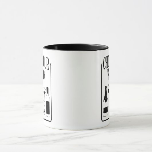 Mug Choisissez Votre Arme Drôle Vin Amateur Boisson (Centre)