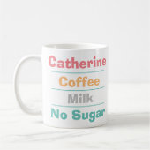 Mug Choix de boisson, lait et sucre Préférence sur un (Gauche)