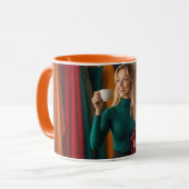 Mug Choix d'un tissu avec café à la main 2 (Devant gauche)