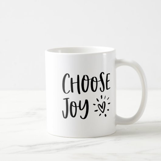 Mug Choose Joy Hapness Heart Insrational Motivational  (Droite)